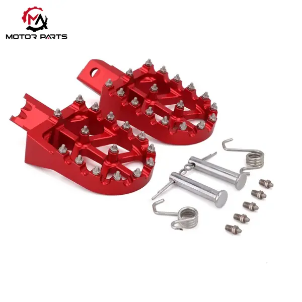 सुर-रॉन लाइट बी CRF150F CRF230F डर्ट बाइक फूटरेस्टसाठी CNC ॲल्युमिनियम फूट पेग्स
