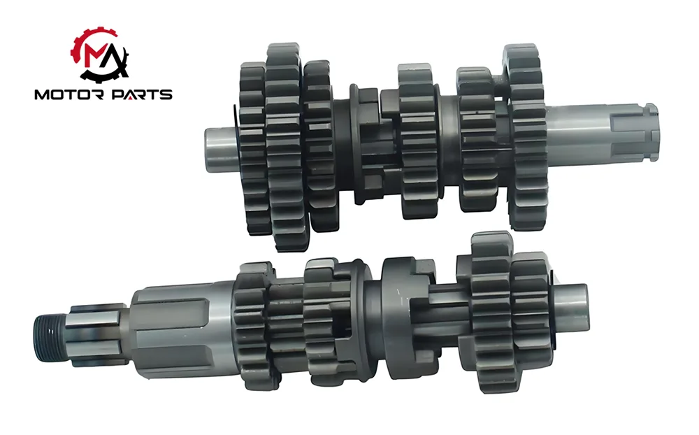 Motorcycle main and second shaft assembly